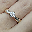 Золотое кольцо 18р с бриллиантами, 0.4Ct SI1/1, 0.12Ct VS1/I  VG, фото 8