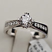 Золотое кольцо 18р с бриллиантами, 0.48Ct SI1/1, 0.12Ct VS1/I, фото 5