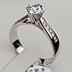 Золотое кольцо 18р с бриллиантами, 0.48Ct SI1/1, 0.12Ct VS1/I, фото 8