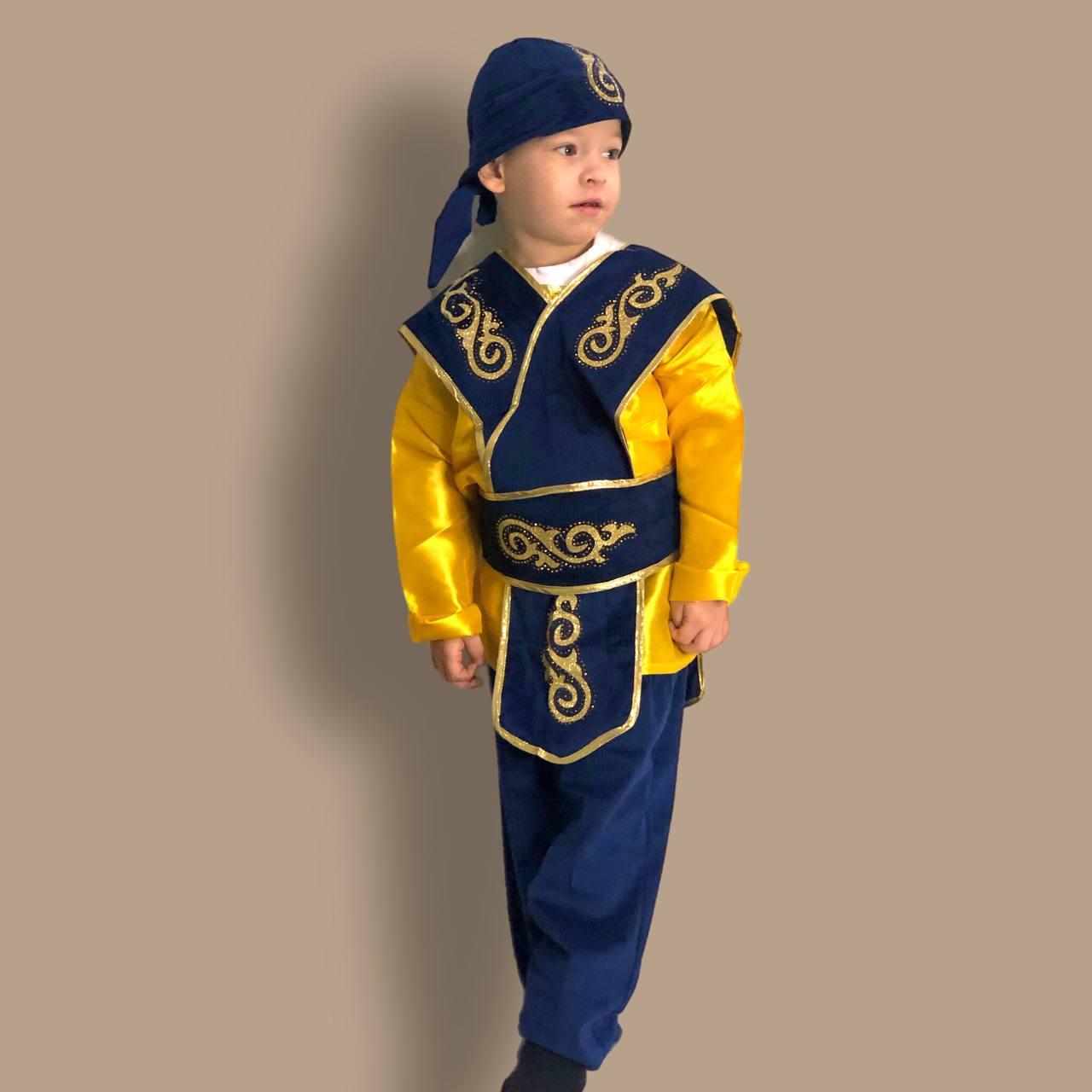 Национальный костюм детский казахский темно синий - фото 1 - id-p113007924