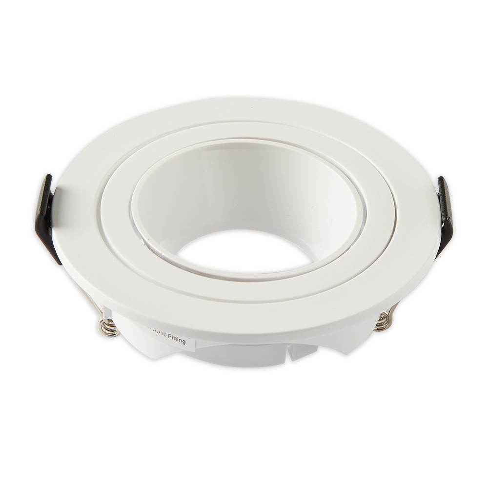 Св-к SY5572R ROUND GU10 WHITE без лампы, фото 1