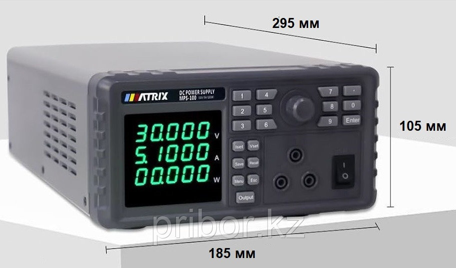 MATRIX MPS-100 Одноканальный высокоточный источник постоянного напряжения (30 В, 5 А) - фото 3 - id-p113847679