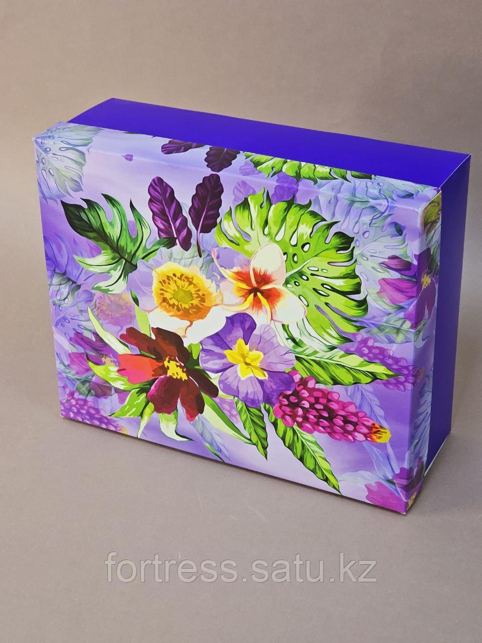 Коробка 25*20*9см крышка+дно цветы - фото 4 - id-p72847129