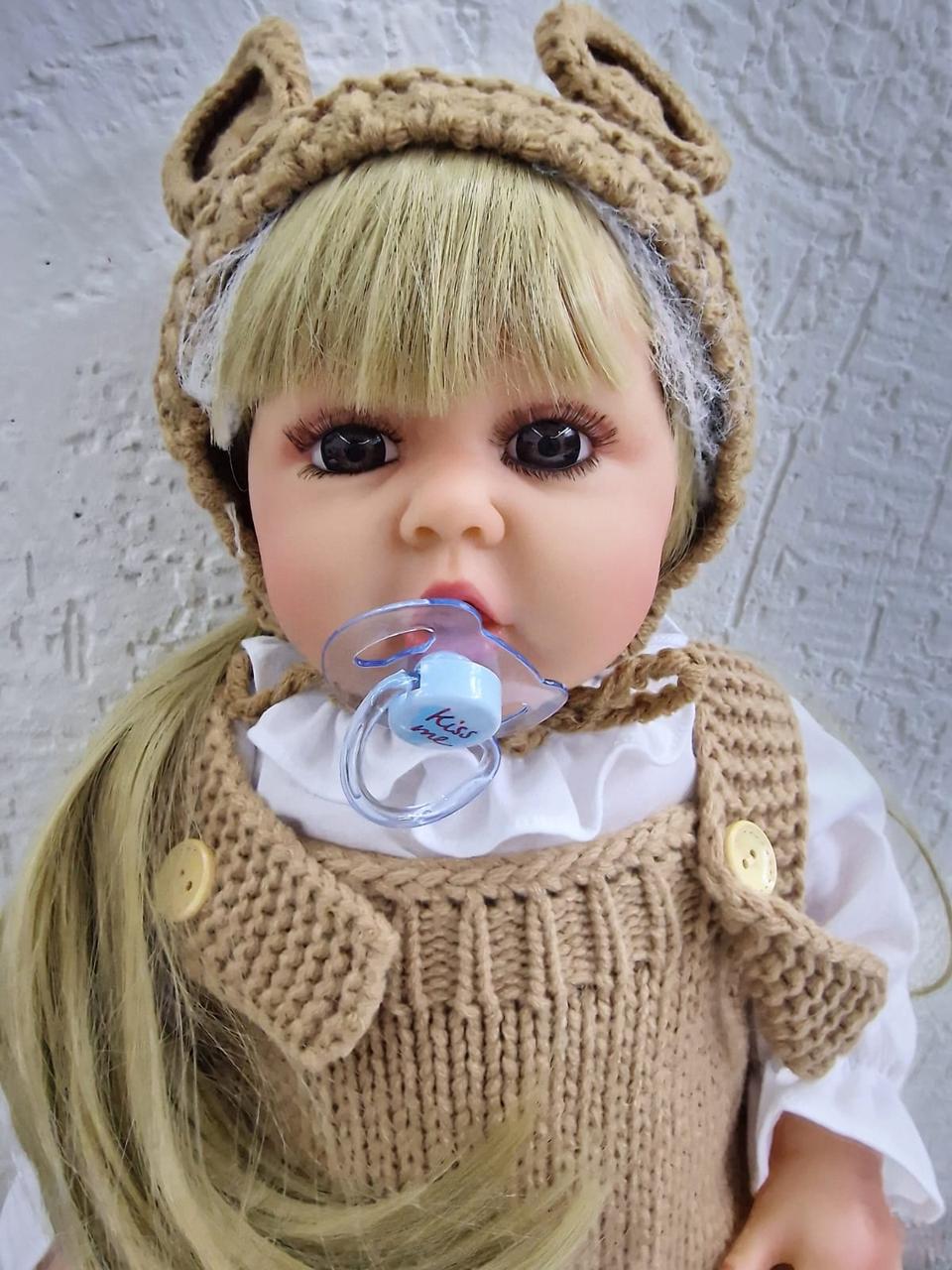 Кукла реборн Baby Born говорящая в бежевом 55 см аксессуары в комплекте, руки и ноги подвижные