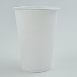 Одноразовые пластиковые стаканы, белые, 300 мл, фото 6