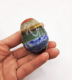 Яйцо из минералов по семи чакрам, 45×33мм, фото 2