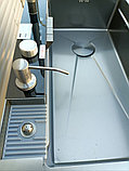 Кухонная мойка нержавеющая сталь с водопадом черный 75*45 см, фото 9