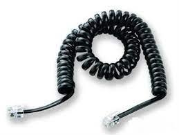 Телефонный кабель для трубки,4Р4С, спирального вида,2 метра, белый,черный - фото 3 - id-p51676146