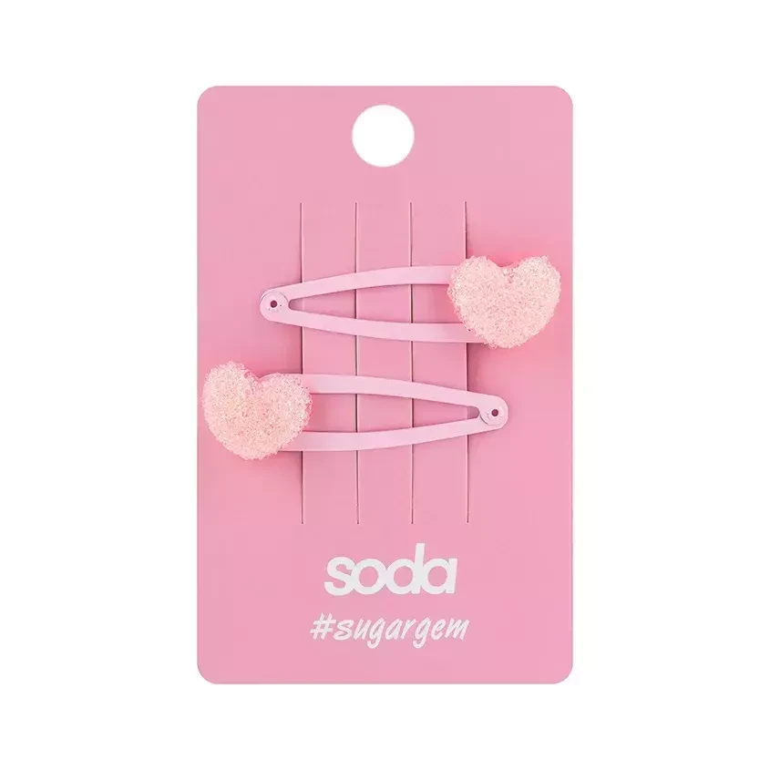 Заколки-невидимки для волос: Soda Заколки для волос Pink Hearts 2 шт - фото 1 - id-p113818998