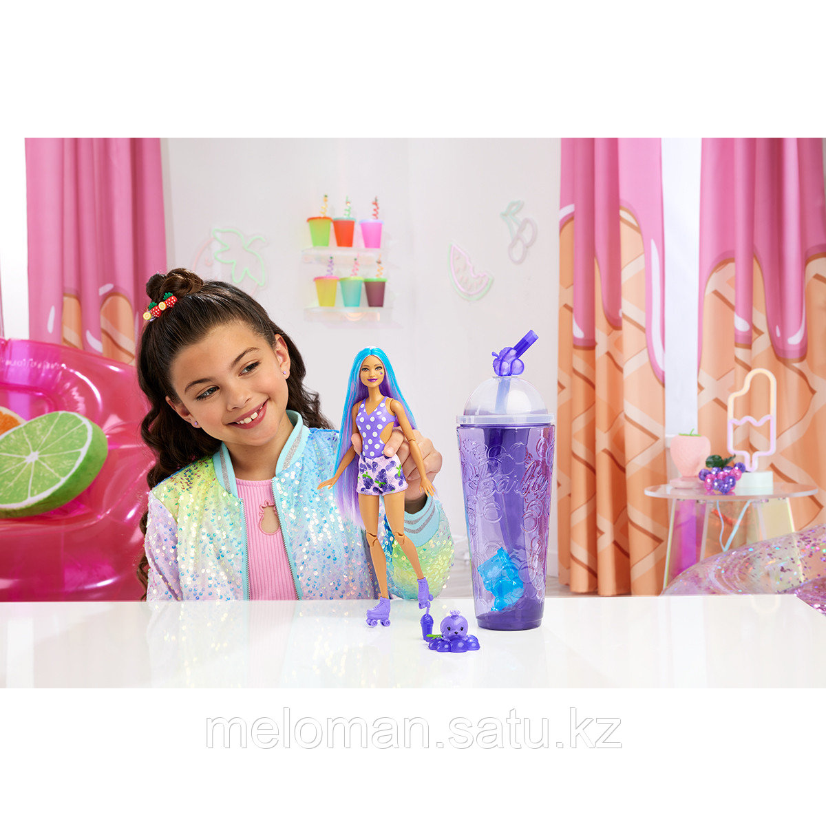 Barbie: Pop! Reveal. Кукла серии Juicy Fruit - Виноград - фото 6 - id-p113870847