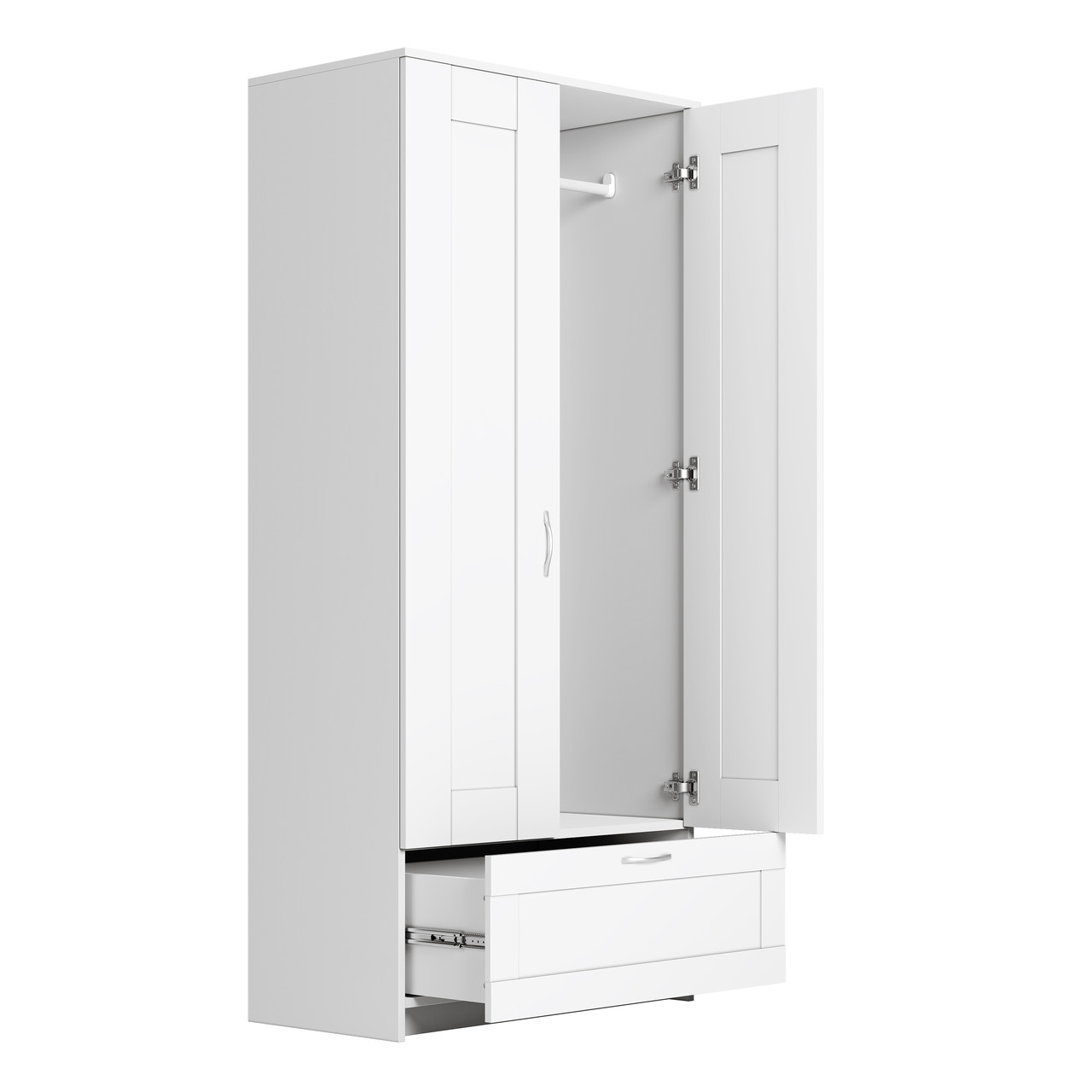 Шкаф СИРИУС комбинированный 2 двери и 1 ящик 78х41х190 см, белый - фото 2 - id-p113874779