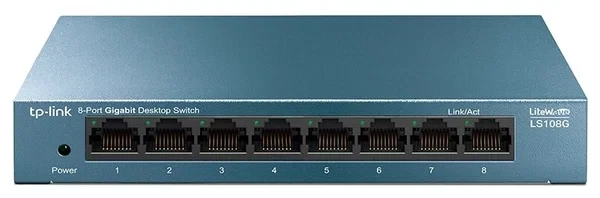 TP-Link LS108G 8-портовый гигабитный коммутатор, 8 гигабитных портов RJ45, металический корпус - фото 1 - id-p92996386