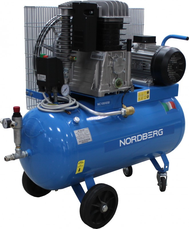 Компрессор поршневой с ременным приводом, объем 100 л NORDBERG NC100/360_220