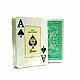 Карты для покера Fournier 100% пластик, зеленая рубашка - фото 1 - id-p113875412
