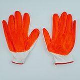 Прорезиненные перчатки, оранжевые, фото 2