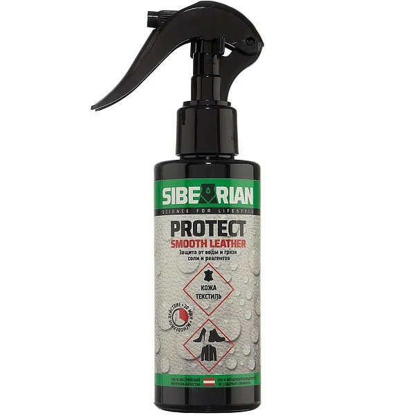 Водоотталкивающая пропитка Protect smooth leather (150мл) Sibearian, фото 1