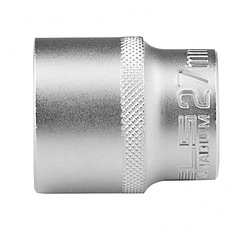 Головка торцевая, 27 мм, 12-гранная, CrV, под квадрат 1/2", хромированная// Stels