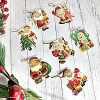 Открытки новогодние набор 8 шт Дед Мороз