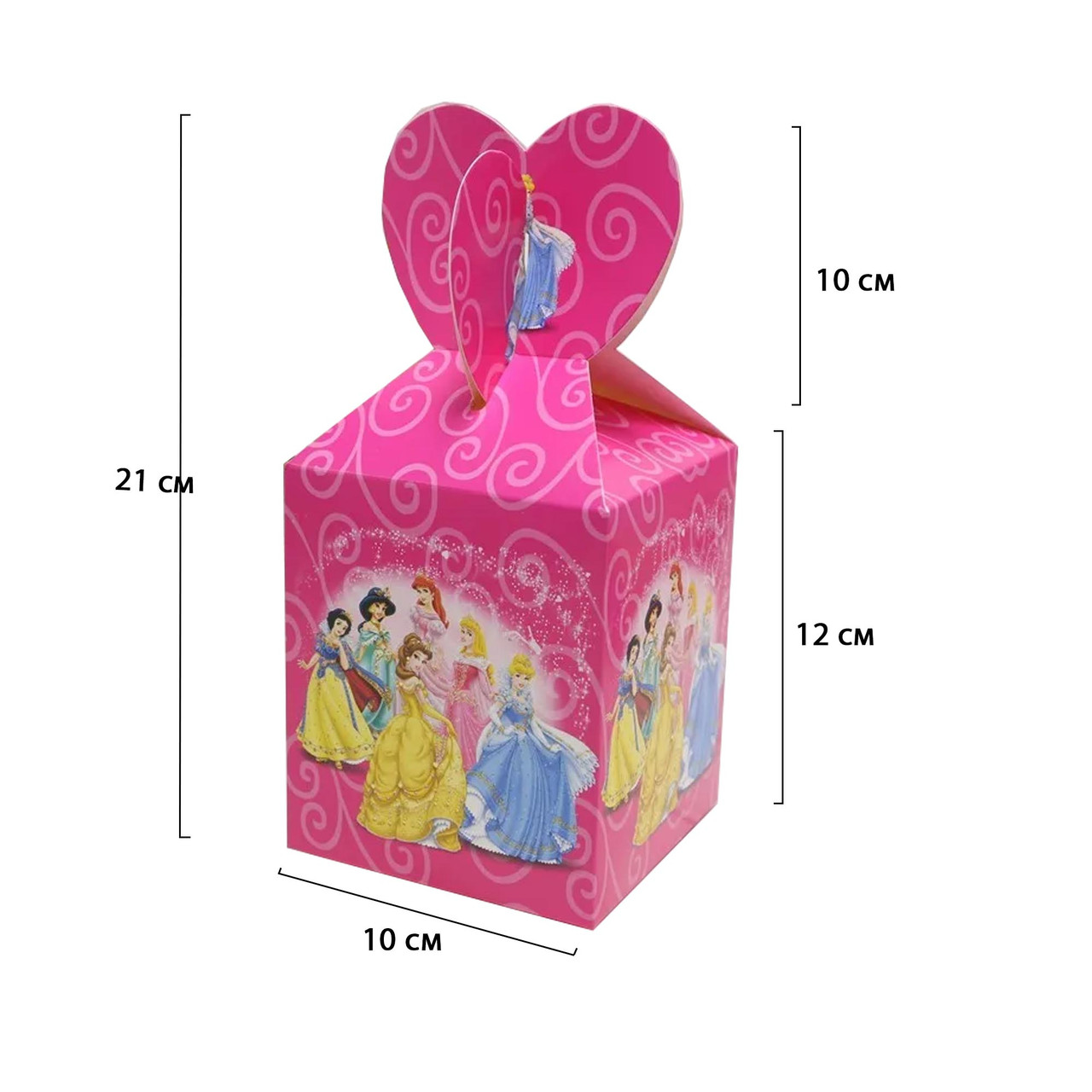 Подарочная коробка диснеевские принцессы 21*10 см розовая - фото 2 - id-p113881300