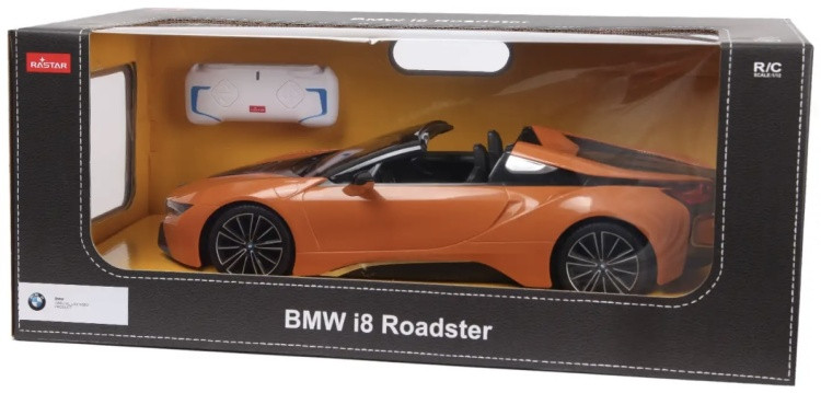 Машина Rastar РУ 1:12 BMW i8 Roadster Оранжевая