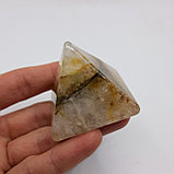 Пирамида из железистого кварца, 38х38х33мм, фото 2