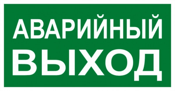 Знак "АВАРИЙНЫЙ ВЫХОД" 150х300мм EKF PROxima - фото 1 - id-p113890500