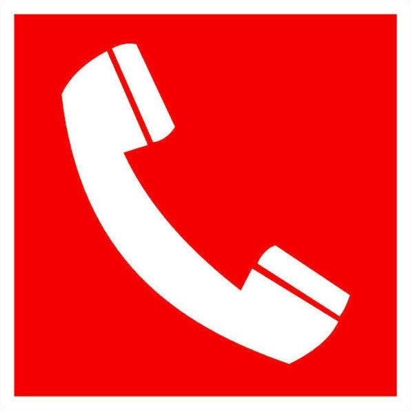 Знак F 05 "Телефон для использования при пожаре" (в том числе телефон прямой связи с пожарной охраной) 200х200 - фото 1 - id-p113890566