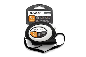 Рулетка Vira Rage прорезиненная автостопор 5 м 19 мм