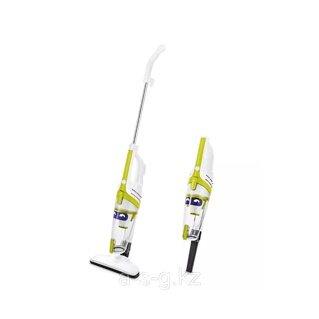Вертикальный пылесос "2 в 1" Kitfort КТ-5118-2 бело-салатовый
