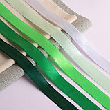 Набор атласных лент, 5 шт, размер 1 ленты: 20 мм × 23 ± 1 м, цвет зелёный спектр, фото 2