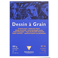 Блокнот для рисунков, А4, 180 г/м2, Clairefontaine 30 листов, склейка, лист белый, зернистый