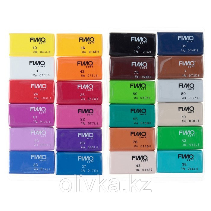 Набор пластика - полимерная глина, Soft, 24 цвета по 25 г - фото 2 - id-p113947351