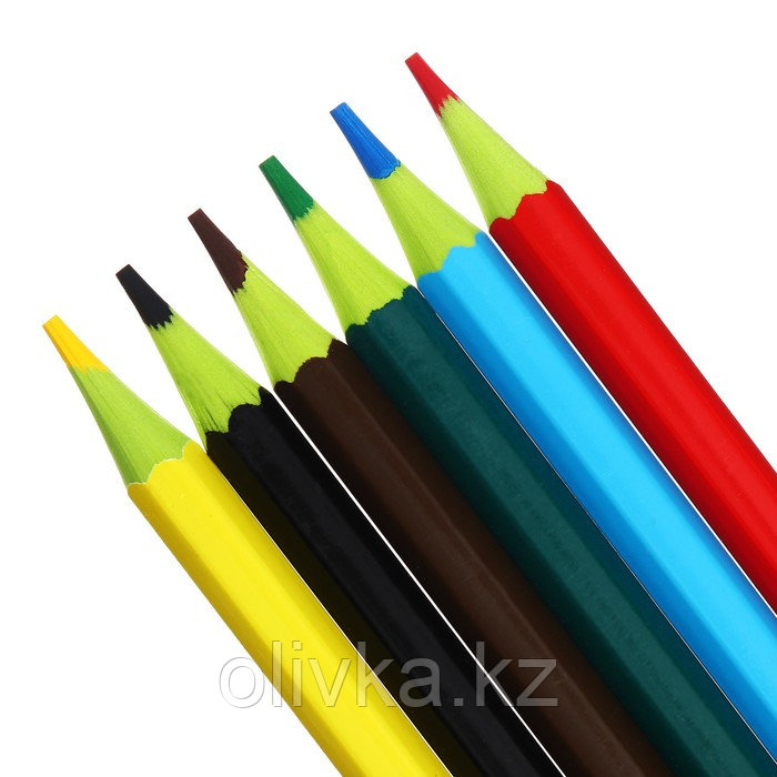 Карандаши 6 цветов ErichKrause ArtBerry премиум, пластик, шестигранные, яркий и мягкий грифель 2.6 мм, - фото 5 - id-p113947354