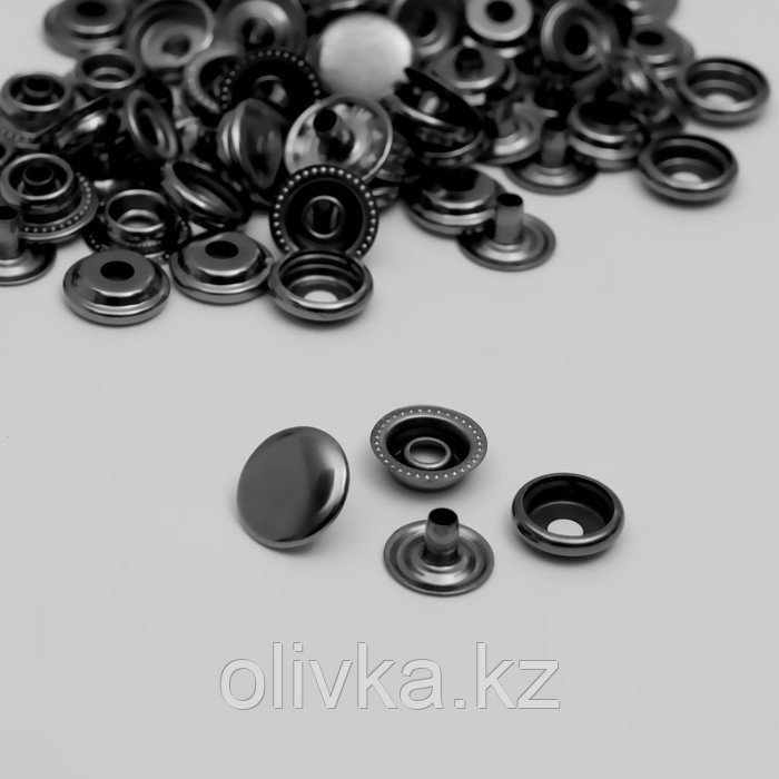 Кнопка установочная, Омега (О-образная), №61, d = 15 мм, цвет чёрный никель - фото 2 - id-p113952014
