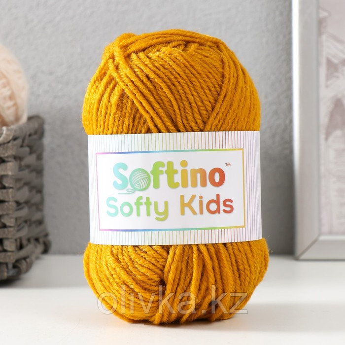 Пряжа 100% акрил "Softy Kids" 90м ±5м 50 гр цвет горчица - фото 1 - id-p113956640