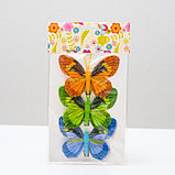 Бабочка для декора и флористики, на прищепке, пластиковая, микс, 1 шт., 8 см, фото 6