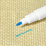 Маркер для ткани, водорастворимый, 14 см, цвет голубой, фото 2
