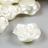 Декор для творчества пластик "Роза" жемчужный набор 30 шт 1,8х1,8 см, фото 2