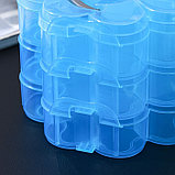 Бокс пластиковый для хранения «Клевер», 3 яруса, 13 ячеек, 16,5×15×13 см, цвет МИКС, фото 4
