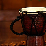 Музыкальный инструмент барабан джембе "Классика" 12х9х9 см, фото 2