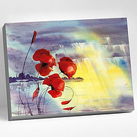 Картина по номерам 40 × 50 см «Маки у воды» 20 цветов