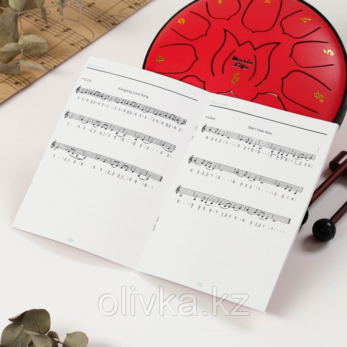 Музыкальный инструмент Глюкофон, красный, 11 лепестков, 17 х 8 см - фото 6 - id-p113957573