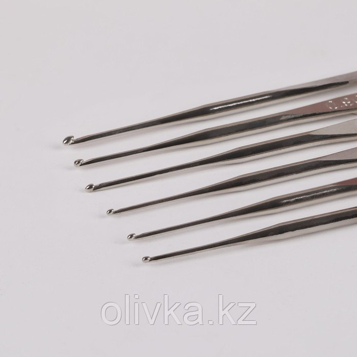 Набор крючков для вязания, d = 0,5-1 мм, 12 см, 6 шт - фото 2 - id-p113945830
