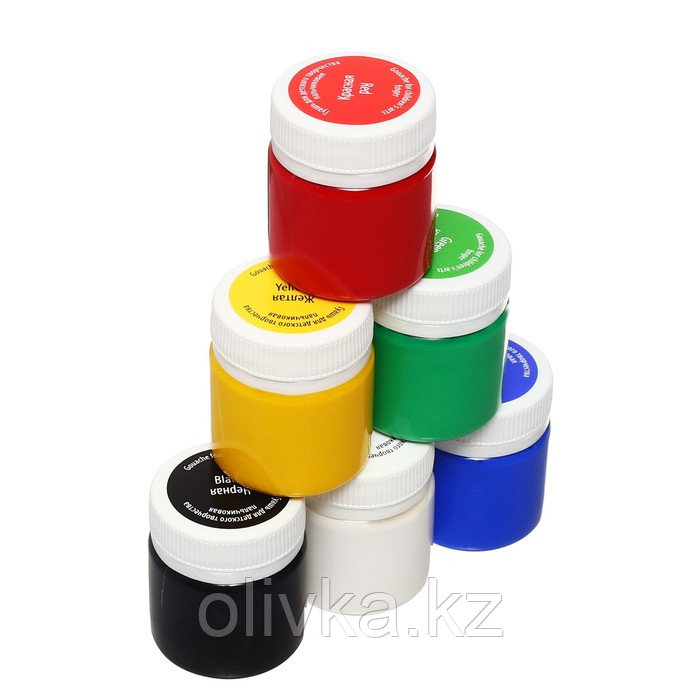 Набор пальчиковых красок, набор "Цветик", 6 цветов, 40 мл - фото 4 - id-p113946588