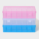 Бокс пластиковый для хранения ниток, 24 ячейки, 28×19,5×6 см, цвет МИКС, фото 6
