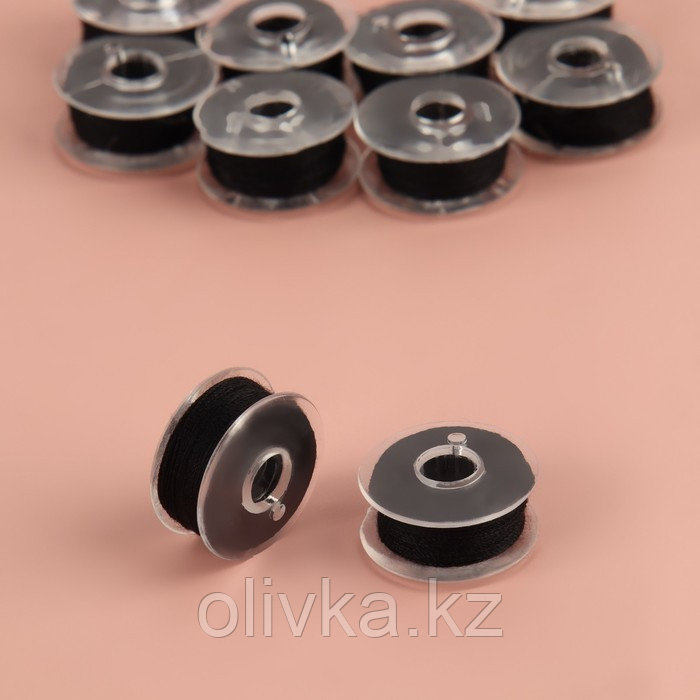 Набор шпулек с нитками, в органайзере, d = 20 мм, 25 шт, цвет чёрный - фото 3 - id-p113949606