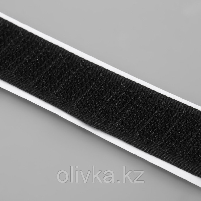 Липучка «Крючок», на клеевой основе, 20 мм × 25 ± 1 м, цвет чёрный - фото 5 - id-p113959468
