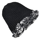 Меховая женская шапка Герда, черно-серая, фото 7