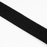 Липучка двусторонняя, 20 мм × 50 см, цвет чёрный, фото 2