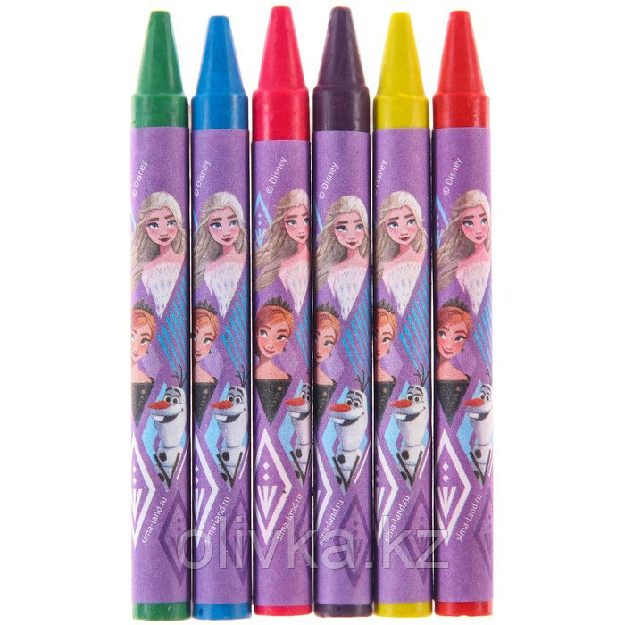 Восковые карандаши, набор 6 цветов, Холодное сердце: Эльза - фото 2 - id-p113952043
